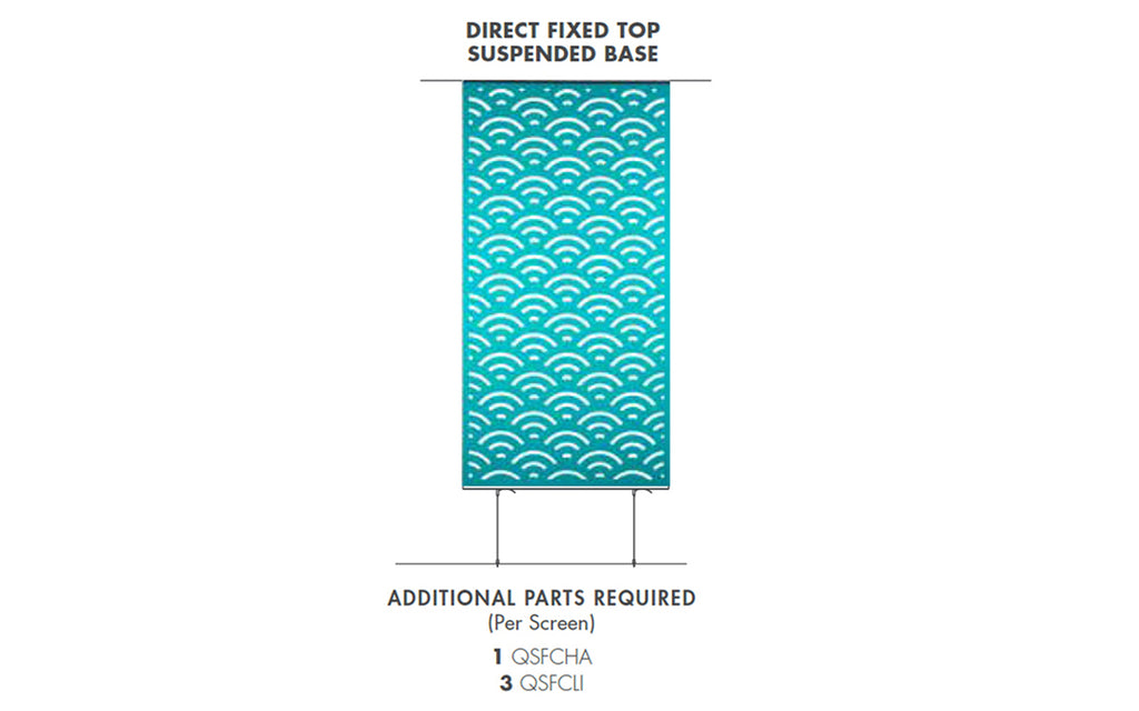 Cascade Screen Direct Fixed Top Suspended Base