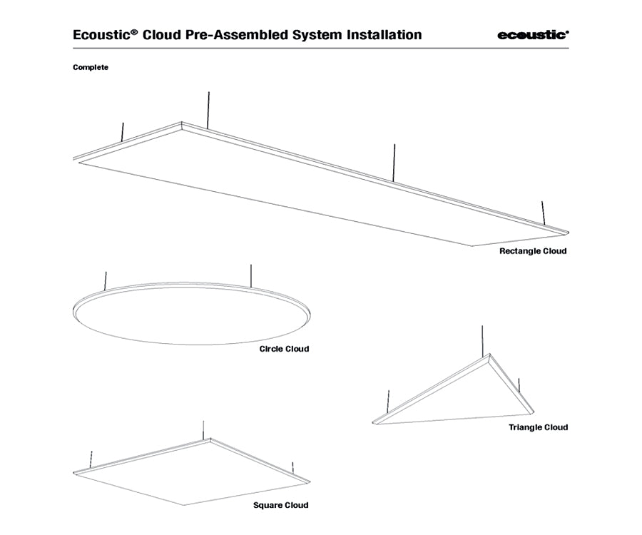 Ecoustic Cloud Rectangle 4 @ 1330 x 590