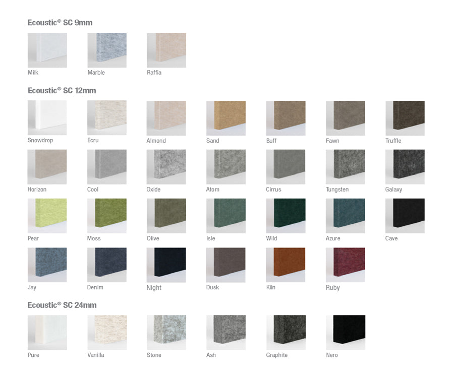 Ecoustic Ceiling Flats Solid Colour 24mm