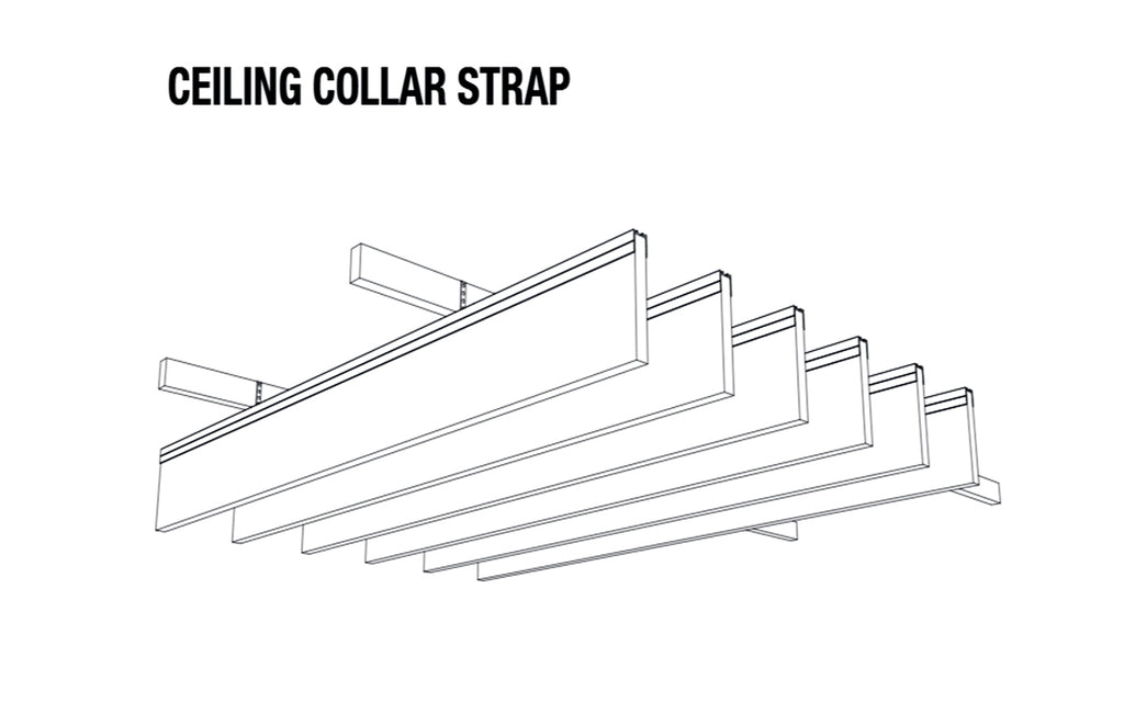 Ecoustic Baffle Ceiling Collar Strap Installation Set