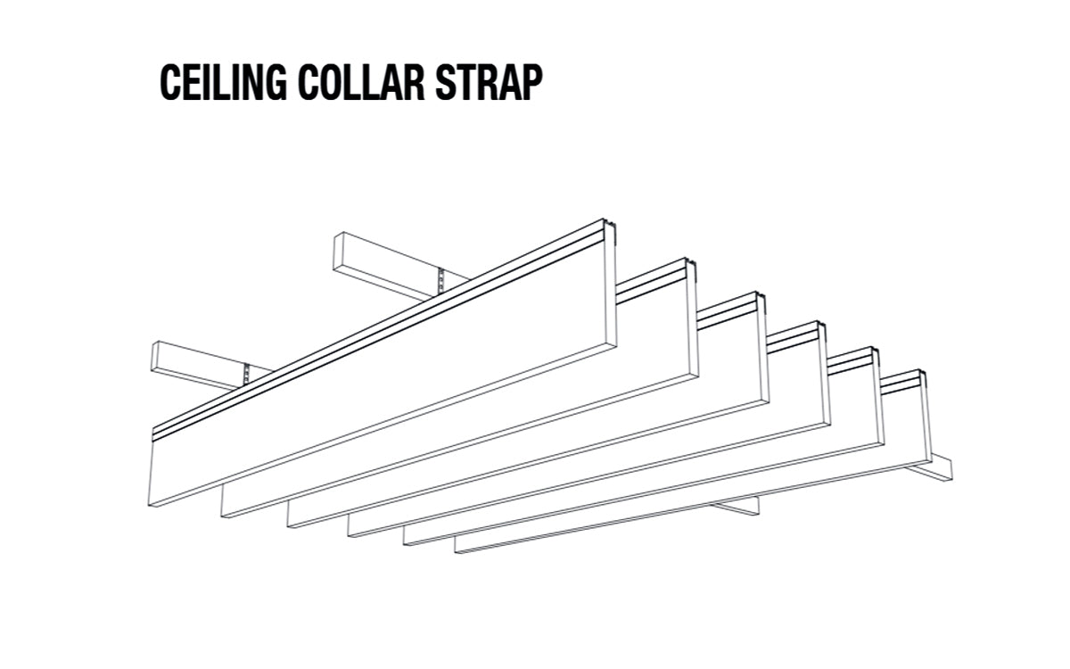 Ecoustic Baffle Ceiling Collar Strap Installation Set