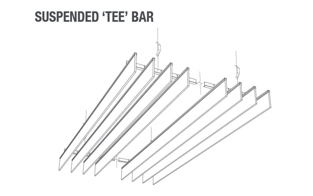 Ecoustic Baffle Grid T Bar Suspension Set