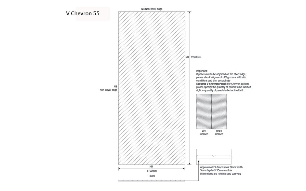 Ecoustic V Chevron Panel