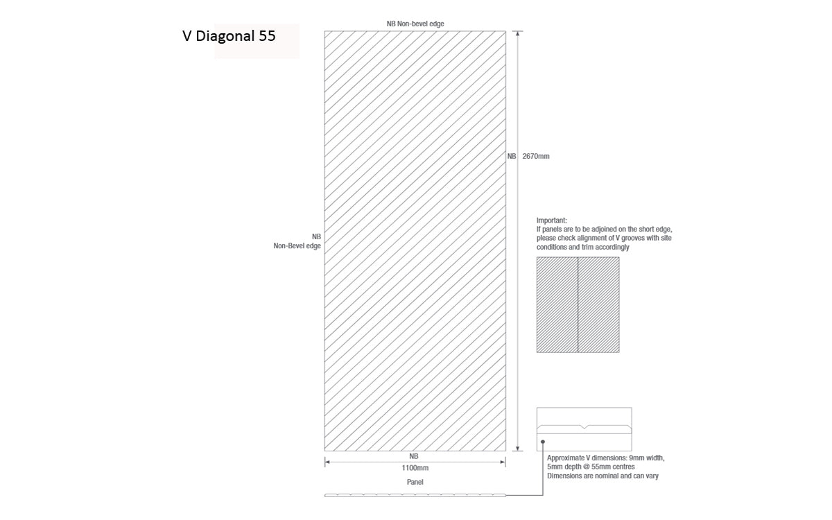 Ecoustic V Diagonal Panel