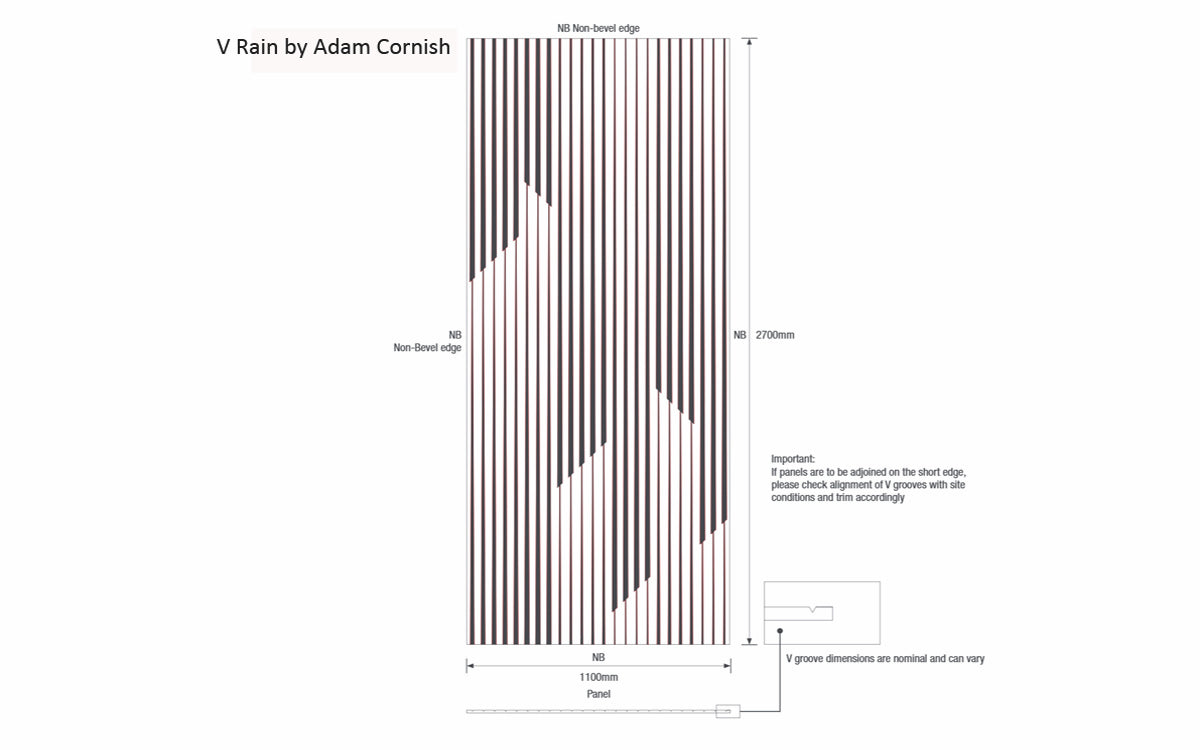 Ecoustic V Rain Panel