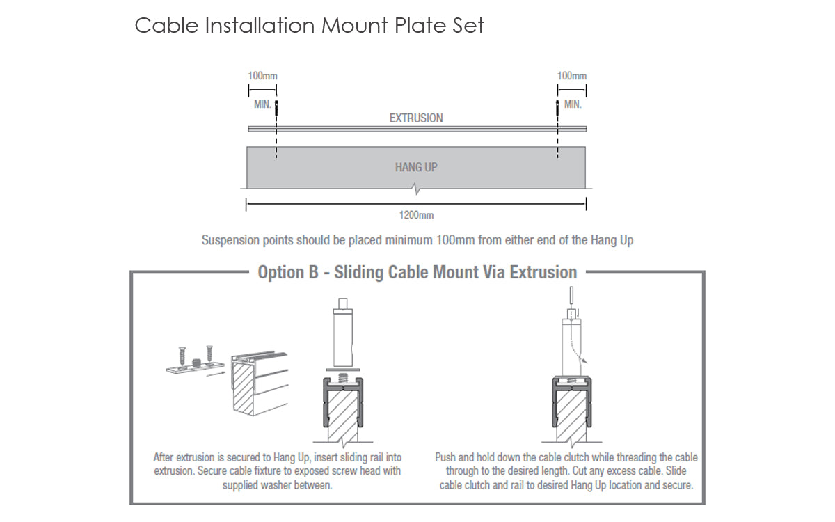 Ecoustic Hang Up Mount Plate Suspension Set
