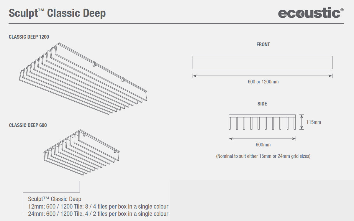 Ecoustic Sculpt 12mm CLASSIC Deep