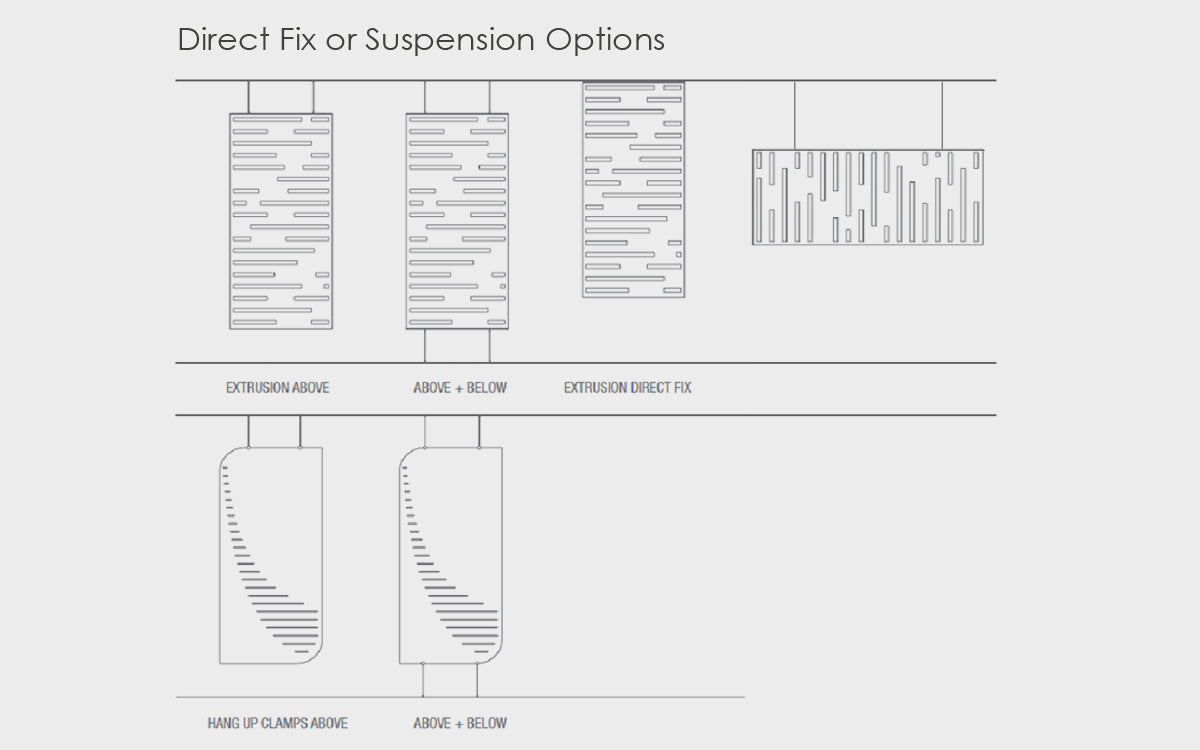 Ecoustic Hang Up Screw Fix Suspension Set
