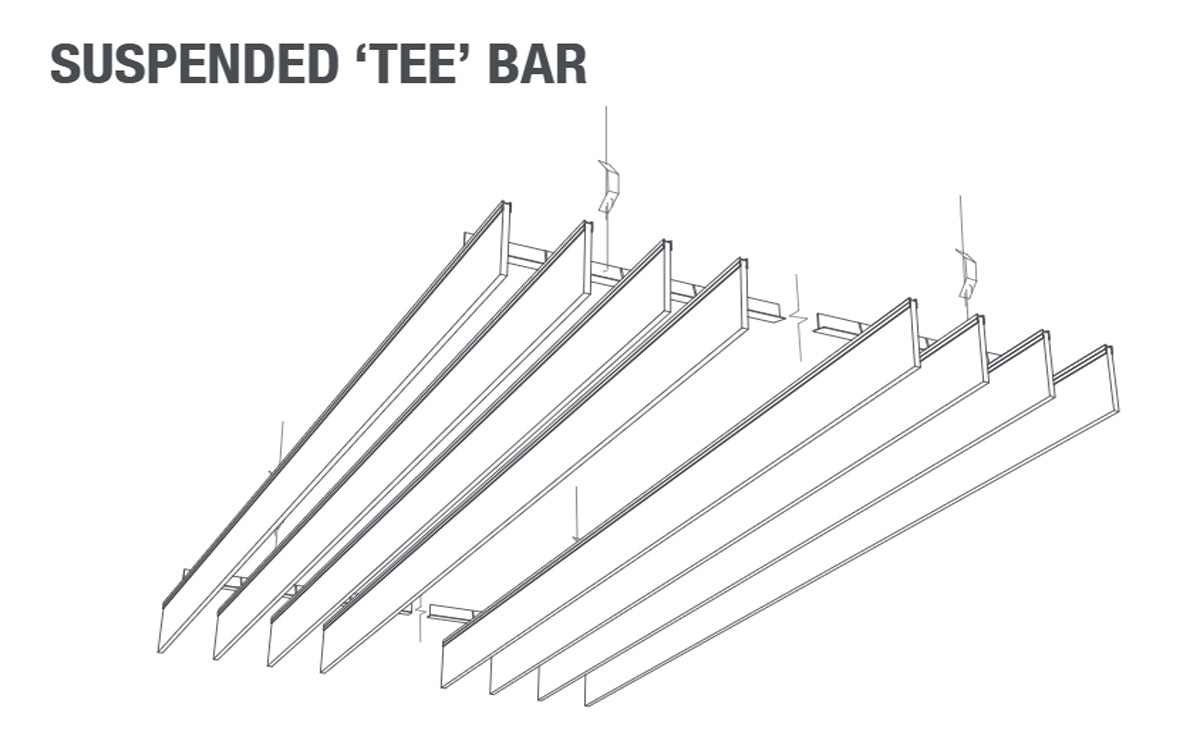 Ecoustic Baffle Grid T Bar Suspension Set