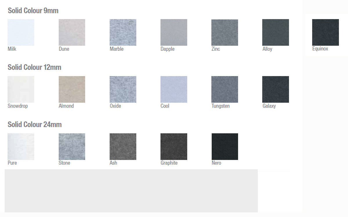 Ecoustic Ceiling Flats 1200 Solid Colour