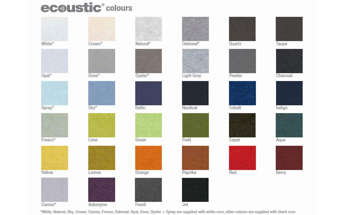 Ecoustic Ceiling Flats 600 Felt Colour
