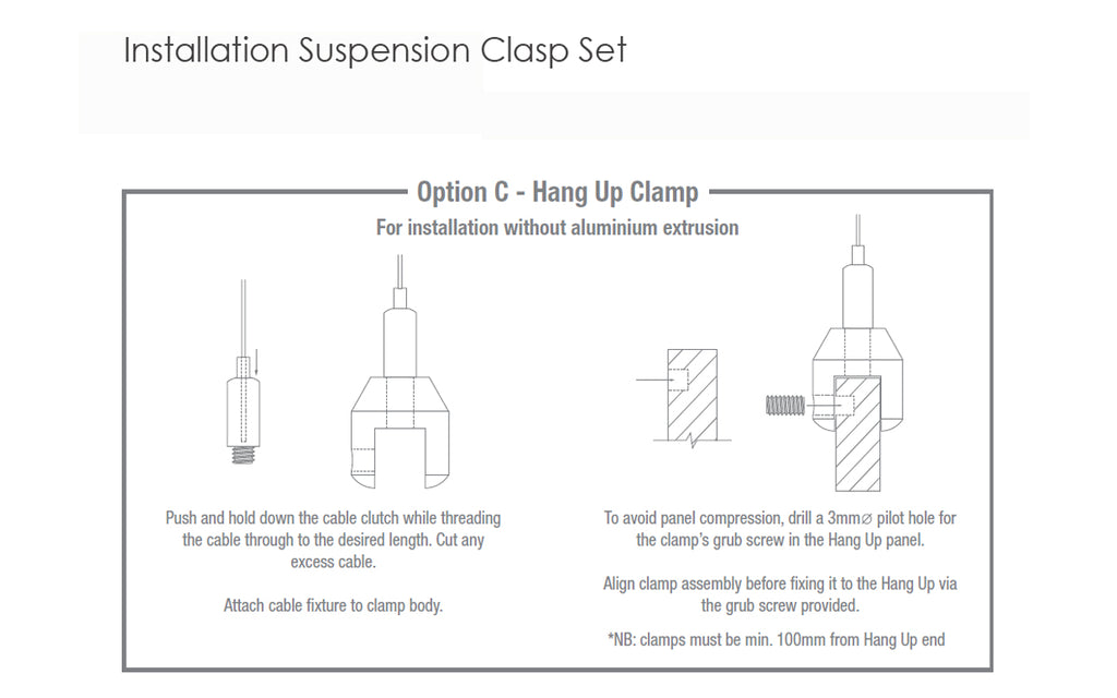 Ecoustic Hang Up Clasp Suspension Set